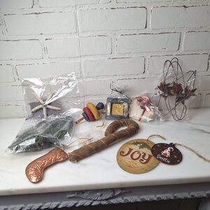 Lot of 11 Rustic Christmas Ornaments